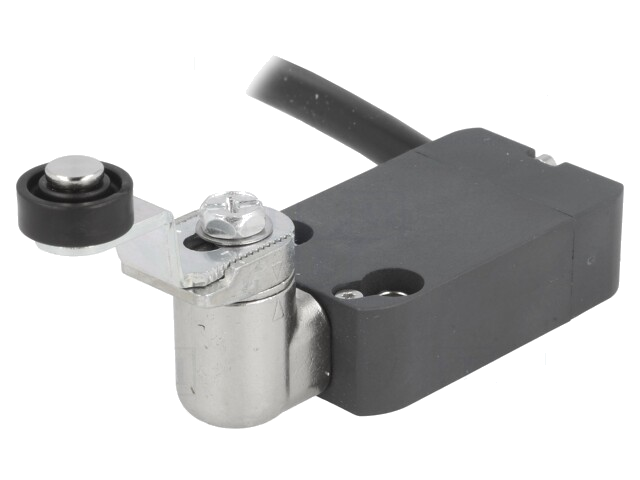 Eindschakelaar; hendel R 33mm, roller van kunststof Ø14mm Eindschakelaar; hendel R 33mm, roller van kunststof Ø14mm
